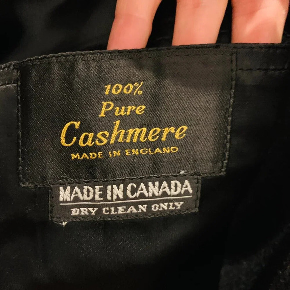 Vintage F.R. Tripler & Co. Signature Gray Charcoal 100% Cashmere Overcoat Coat - Picture 6 of 16